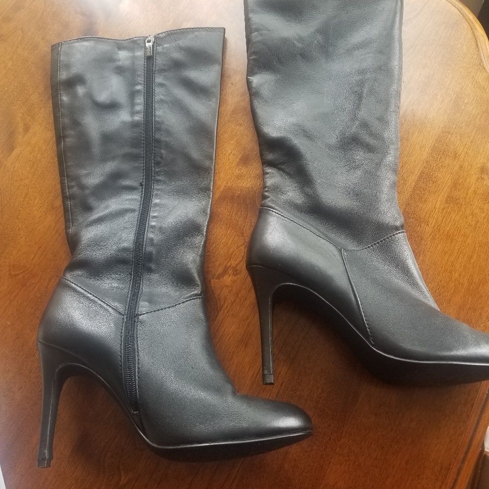 Colin Stuart Knee High Black Boots Size 11